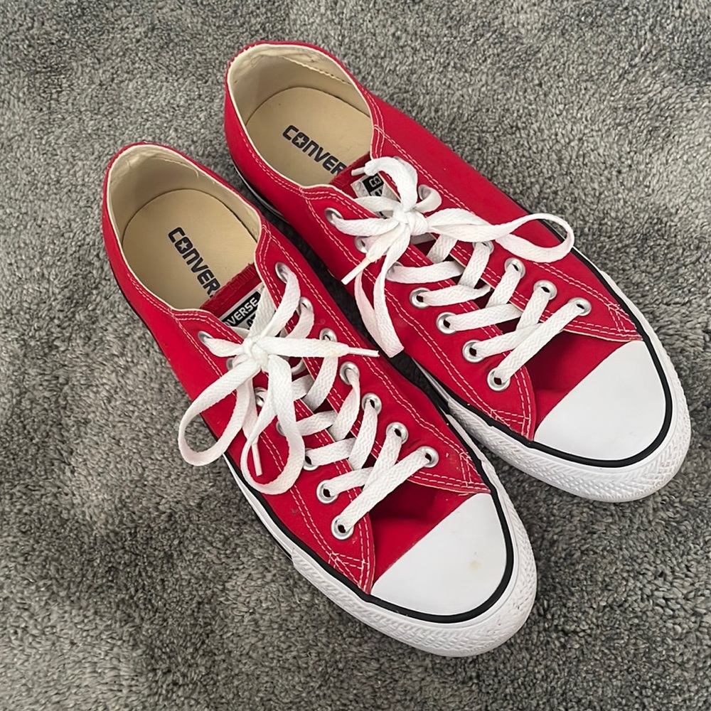 Red Mens Converse All Star shoes